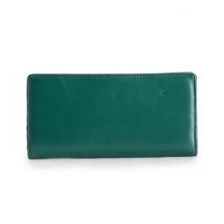 Sonoma Goods For Life® Lambskin Leather RFID-Blocking Clutch Wallet Mallard Green
