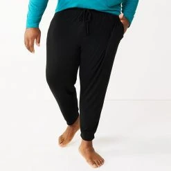 Big & Tall Sonoma Goods For LifeĀ® Relaxed-Fit Lush Luxe Pajama Sleep Pants Black