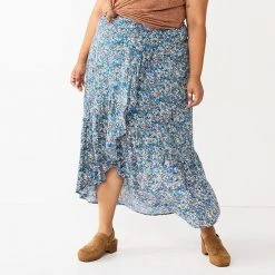 Plus Size Sonoma Goods For Life® Wrap Ruffle Maxi Skirt Gold Floral -Sonoma Goods For Life Shop unnamed file 10198
