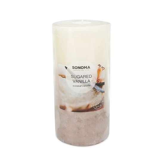 Sonoma Goods For Life® Sugared Vanilla 3" X 6" Pillar Candle 3 Sonoma Goods For Life® Sugared Vanilla 3" X 6" Pillar Candle