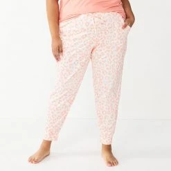 Plus Size Sonoma Goods For Life® Essential Banded Bottom Pajama Pants Coral Animal -Sonoma Goods For Life Shop unnamed file 10223