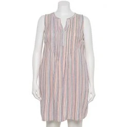 Plus Size Sonoma Goods For Life® Pintuck Linen-Blend Dress Blue Happy Stripe -Sonoma Goods For Life Shop unnamed file 10317