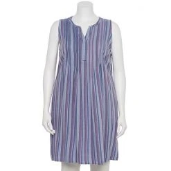 Plus Size Sonoma Goods For Life® Pintuck Linen-Blend Dress Blue Happy Stripe -Sonoma Goods For Life Shop unnamed file 10318