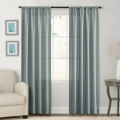Sonoma Goods For Life® Recycled Polyester Vertical Stripe Sheer Window Curtain White