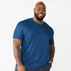 Big & Tall Sonoma Goods For Life® Lush Luxe V-neck Tee Gray