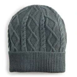 Sonoma Goods For Life® Diamond Cable Men's Beanie Black