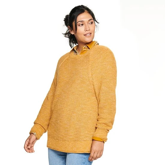 Women's Sonoma Goods For Life® All Over Stitch Crewneck Sweater Mauve 7 Women's Sonoma Goods For Life® All Over Stitch Crewneck Sweater Mauve - Image 5