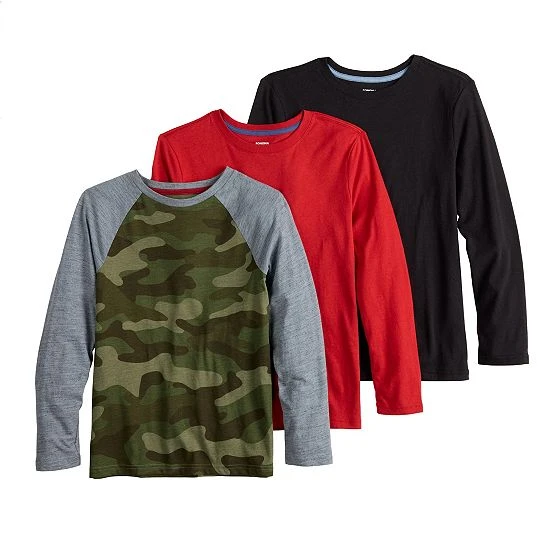 Kids 8-20 Sonoma Goods For Life 3-Pack Long Sleeve Tees Blue Gray Gold Navy 5 Kids 8-20 Sonoma Goods For Life 3-Pack Long Sleeve Tees Blue Gray Gold Navy - Image 3