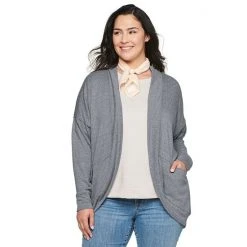 Plus Size Sonoma Goods For Life® Lightweight Cocoon Cardigan Olive -Sonoma Goods For Life Shop unnamed file 10492