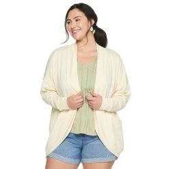 Plus Size Sonoma Goods For Life® Lightweight Cocoon Cardigan Olive -Sonoma Goods For Life Shop unnamed file 10493