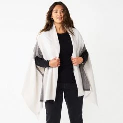 Women's Sonoma Goods For Life® Stripe Blanket Wrap Topper Neutral -Sonoma Goods For Life Shop unnamed file 10522