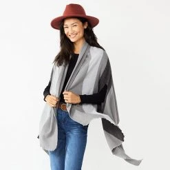 Women's Sonoma Goods For Life® Stripe Blanket Wrap Topper Neutral -Sonoma Goods For Life Shop unnamed file 10523