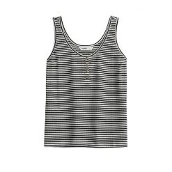 Women's Sonoma Goods For Life® Striped Henley Tank Green Cream Stripe -Sonoma Goods For Life Shop unnamed file 10542