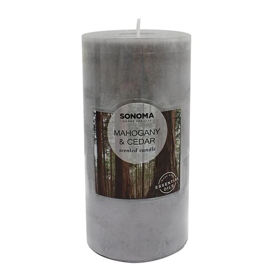 Sonoma Goods For Life® 3" X 6" Mahogany & Cedar Pillar Candle 3 Sonoma Goods For Life® 3" X 6" Mahogany & Cedar Pillar Candle