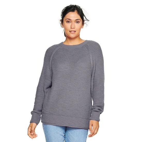 Women's Sonoma Goods For Life® All Over Stitch Crewneck Sweater Mauve 20 Women's Sonoma Goods For Life® All Over Stitch Crewneck Sweater Mauve - Image 18