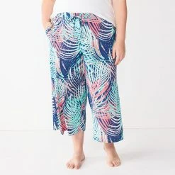 Plus Size Sonoma Goods For Life® Truly Soft Wide-Leg Cropped Pajama Pants Iconic Grey -Sonoma Goods For Life Shop unnamed file 10611