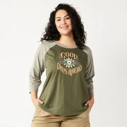 Plus Size Sonoma Goods For Life® Three Quarter Sleeve Baseball Graphic Tee Red Love Always -Sonoma Goods For Life Shop unnamed file 10725