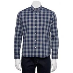 Men's Sonoma Goods For Life® Perfect Length Poplin Button-Down Shirt Sky Blue Check