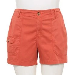 Plus Size Sonoma Goods For Life® High-Waisted Comfort Utility Shorts Coral -Sonoma Goods For Life Shop unnamed file 10999