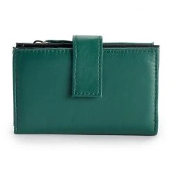 Sonoma Goods For Life® Lambskin Leather RFID-Blocking Indexer Wallet Mallard Green
