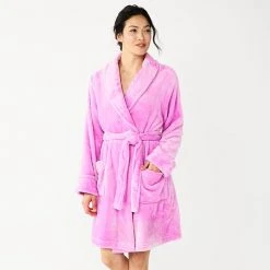 Women's Sonoma Goods For Life® Short Plush Robe Navy Clouds -Sonoma Goods For Life Shop unnamed file 1113