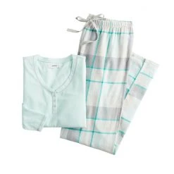 Petite Sonoma Goods For Life® Henley Pajama Top & Flannel Pajama Pants Set Red Charcoal Polar Bea -Sonoma Goods For Life Shop unnamed file 11153