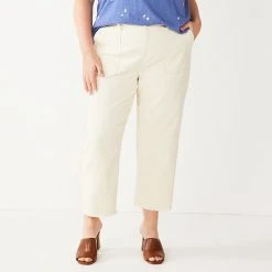 Plus Size Sonoma Goods For Life® High-Waisted Utility Straight Crop Pants Olive 9 Plus Size Sonoma Goods For Life® High-Waisted Utility Straight Crop Pants Olive -Sonoma Goods For Life Shop unnamed file 11186