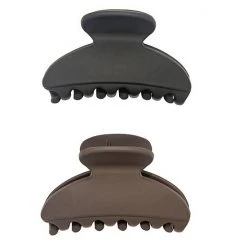 Sonoma Goods For Life® Black & Brown Medium Matte Claw Clip 2-piece Set