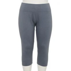 Plus Size Sonoma Goods For Life® Mid Rise Cropped Leggings Gray -Sonoma Goods For Life Shop unnamed file 11257