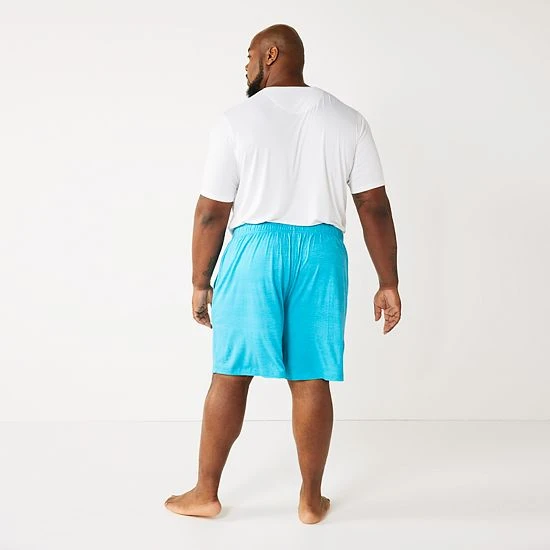 Big & Tall Sonoma Goods For Life® Lush Luxe Sleep Shorts Cobalt Sd 4 Big & Tall Sonoma Goods For Life® Lush Luxe Sleep Shorts Cobalt Sd - Image 2