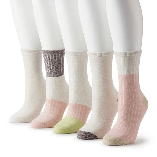 Sonoma Goods For Life® 5 Pack Colorblocks Crew Socks 3 Sonoma Goods For Life® 5 Pack Colorblocks Crew Socks
