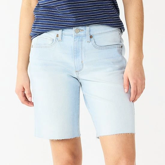 Petite Sonoma Goods For Life® High-Rise Bermuda Jean Shorts Leslie 6 Petite Sonoma Goods For Life® High-Rise Bermuda Jean Shorts Leslie - Image 4