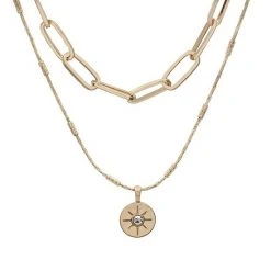 Sonoma Goods For Life® 2 Row Chain Necklace Gold Tone