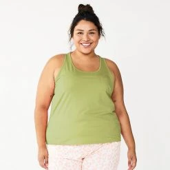 Plus Size Sonoma Goods For Life® Essential Pajama Tank Top Heather Gray