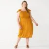 Plus Size Sonoma Goods For Life® Smocked Bodice Midi Dress Tan Multi Stripe -Sonoma Goods For Life Shop unnamed file 11410
