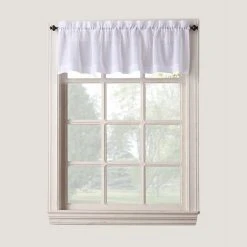 Sonoma Goods For Life® Ayden Linen Blend Tier Window Valance - 56'' X 14'' White