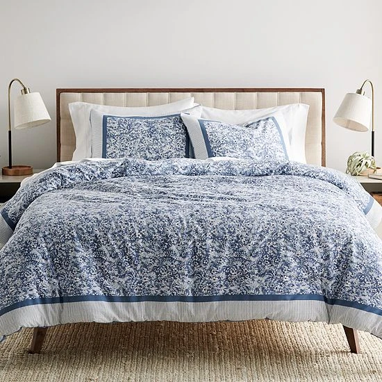 Sonoma Goods For Life® Porto Floral Printed Duvet Set With Shams 3 Sonoma Goods For Life® Porto Floral Printed Duvet Set With Shams