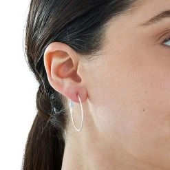 Sonoma Goods For Life™ Silver Tone Thin Hammered Nickel Free Hoop Earrings -Sonoma Goods For Life Shop unnamed file 11735