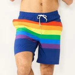 Men's Sonoma Goods For Life®® Pull-On Swim Trunks Pride Stripe