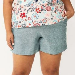 Plus Size Sonoma Goods For Life® Easy Pull-On Shorts Nostalgic Green -Sonoma Goods For Life Shop unnamed file 11837