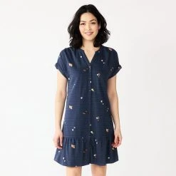 Petite Sonoma Goods For Life® Button-Front Flounce Tunic Dress Desoto Blue 9 Petite Sonoma Goods For Life® Button-Front Flounce Tunic Dress Desoto Blue -Sonoma Goods For Life Shop unnamed file 11867