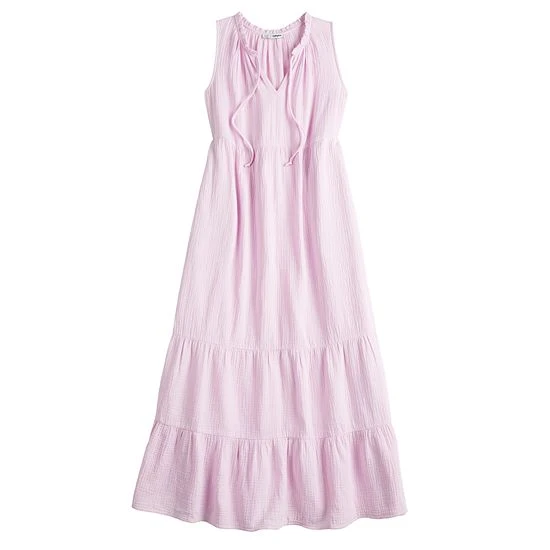 Women's Sonoma Goods For Life® X Lauren Lane Sleeveless Tiered Dress Daydream Purple 5 Women's Sonoma Goods For Life® X Lauren Lane Sleeveless Tiered Dress Daydream Purple - Image 3