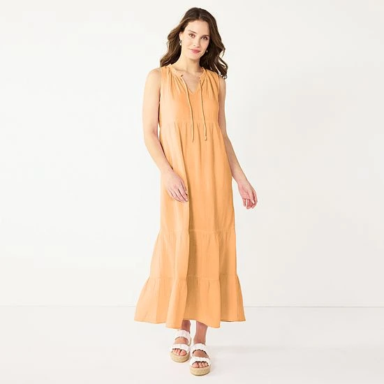 Women's Sonoma Goods For Life® X Lauren Lane Sleeveless Tiered Dress Daydream Purple 8 Women's Sonoma Goods For Life® X Lauren Lane Sleeveless Tiered Dress Daydream Purple - Image 6