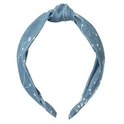Sonoma Goods For Life® White Detailed Denim Top Knot Headband