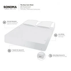 Sonoma Goods For Life® The Easy Care 525 Thread Count Sheet Set Or Pillowcases White -Sonoma Goods For Life Shop unnamed file 12