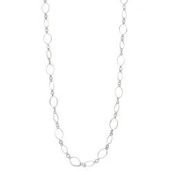 Sonoma Goods For Life® Silver-Tone Textured Long Link Necklace Jet Tone