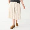 Plus Size Sonoma Goods For Life® Vented Button-Front Midi Skirt Grey Floral -Sonoma Goods For Life Shop unnamed file 12032