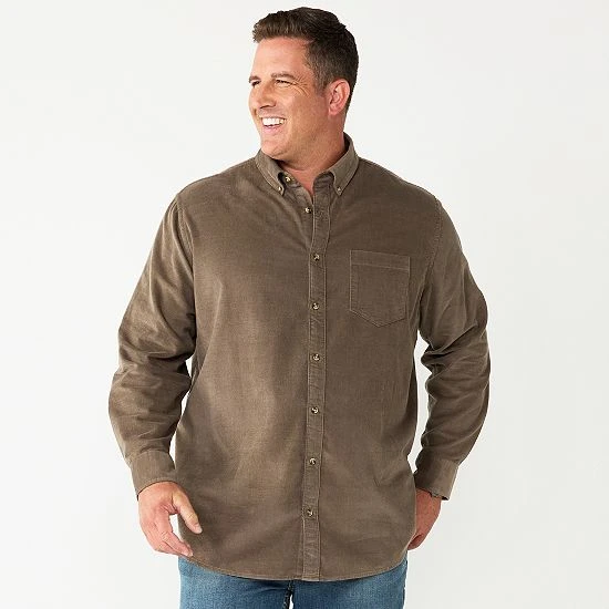 Big & Tall Sonoma Goods For Life® Perfect Length Button-Down Shirt Diamond Navy 4 Big & Tall Sonoma Goods For Life® Perfect Length Button-Down Shirt Diamond Navy - Image 2