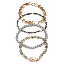 Sonoma Goods For Life® Gold Tone & Gray Tones Beaded Stretch Bracelet Set -Sonoma Goods For Life Shop unnamed file 12095