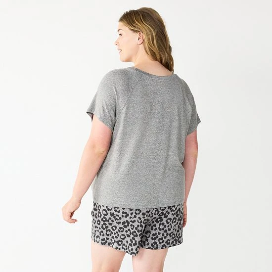 Plus Size Sonoma Goods For Life® Essential Pajama Shorts Purple Dye 4 Plus Size Sonoma Goods For Life® Essential Pajama Shorts Purple Dye - Image 2